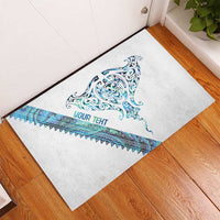Kahui Whetu Paua shell Kowhaiwhai Taniko Personalised Rubber Doormat Manta Ray Shark-Turtle Maori Tribal Style LT9 - Polynesian Pride
