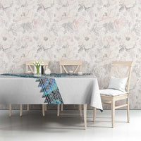 Kahui Whetu Paua shell Kowhaiwhai Taniko Personalised Tablecloth Manta Ray Shark-Turtle Maori Tribal Style LT9 - Polynesian Pride