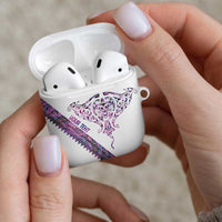 Mawhero Paua shell Kowhaiwhai Taniko Personalised AirPods Case Manta Ray Shark-Turtle Maori Tribal Style