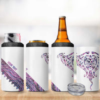 Mawhero Paua shell Kowhaiwhai Taniko Personalised 4 in 1 Can Cooler Tumbler Manta Ray Shark-Turtle Maori Tribal Style