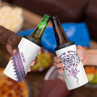 Mawhero Paua shell Kowhaiwhai Taniko Personalised 4 in 1 Can Cooler Tumbler Manta Ray Shark-Turtle Maori Tribal Style