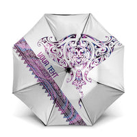 Mawhero Paua shell Kowhaiwhai Taniko Personalised Umbrella Manta Ray Shark-Turtle Maori Tribal Style
