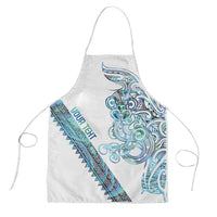 Kahui Whetu Paua shell Kowhaiwhai Taniko Personalised Apron Taniwha Maori Tribal Style LT9 Blue - Polynesian Pride