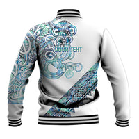 Kahui Whetu Paua shell Kowhaiwhai Taniko Personalised Baseball Jacket Taniwha Maori Tribal Style LT9 - Polynesian Pride