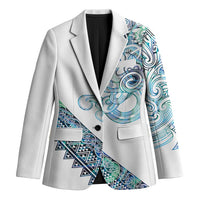 Kahui Whetu Paua shell Kowhaiwhai Taniko Personalised Blazer Taniwha Maori Tribal Style LT9 Unisex Blue - Polynesian Pride