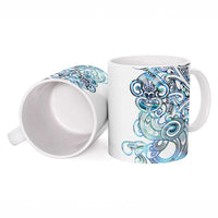 Kahui Whetu Paua shell Kowhaiwhai Taniko Personalised Ceramic Mug Taniwha Maori Tribal Style LT9 - Polynesian Pride