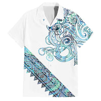 Kahui Whetu Paua shell Kowhaiwhai Taniko Personalised Family Matching Tank Maxi Dress and Hawaiian Shirt Taniwha Maori Tribal Style