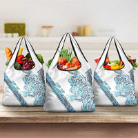 Kahui Whetu Paua shell Kowhaiwhai Taniko Personalised Grocery Bag Taniwha Maori Tribal Style LT9 3-pack One Size Blue - Polynesian Pride