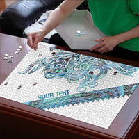 Kahui Whetu Paua shell Kowhaiwhai Taniko Personalised Puzzle Taniwha Maori Tribal Style LT9 - Polynesian Pride