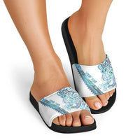 Kahui Whetu Paua shell Kowhaiwhai Taniko Personalised Slide Sandals Taniwha Maori Tribal Style