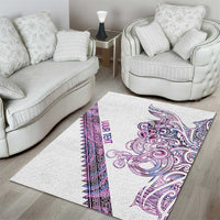 Mawhero Paua shell Kowhaiwhai Taniko Personalised Area Rug Taniwha Maori Tribal Style LT9 - Polynesian Pride
