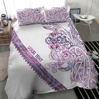 Mawhero Paua shell Kowhaiwhai Taniko Personalised Bedding Set Taniwha Maori Tribal Style LT9 - Polynesian Pride