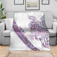 Mawhero Paua shell Kowhaiwhai Taniko Personalised Blanket Taniwha Maori Tribal Style LT9 - Polynesian Pride