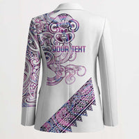 Mawhero Paua shell Kowhaiwhai Taniko Personalised Blazer Taniwha Maori Tribal Style LT9 - Polynesian Pride