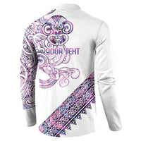 Mawhero Paua shell Kowhaiwhai Taniko Personalised Button Sweatshirt Taniwha Maori Tribal Style LT9 - Polynesian Pride