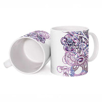 Mawhero Paua shell Kowhaiwhai Taniko Personalised Ceramic Mug Taniwha Maori Tribal Style LT9 - Polynesian Pride