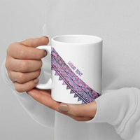 Mawhero Paua shell Kowhaiwhai Taniko Personalised Ceramic Mug Taniwha Maori Tribal Style LT9 - Polynesian Pride