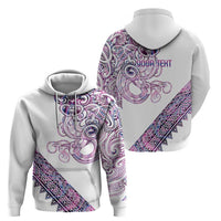 Mawhero Paua shell Kowhaiwhai Taniko Personalised Hoodie Taniwha Maori Tribal Style
