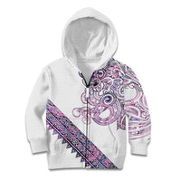 Mawhero Paua shell Kowhaiwhai Taniko Personalised Kid Hoodie Taniwha Maori Tribal Style