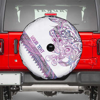 Mawhero Paua shell Kowhaiwhai Taniko Personalised Spare Tire Cover Taniwha Maori Tribal Style