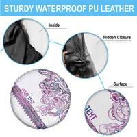 Mawhero Paua shell Kowhaiwhai Taniko Personalised Spare Tire Cover Taniwha Maori Tribal Style