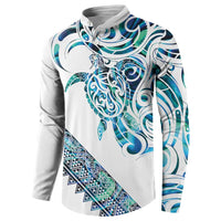 Kahui Whetu Paua shell Kowhaiwhai Taniko Personalised Button Sweatshirt Turtle Tattoo Maori Tribal Style LT9 - Polynesian Pride