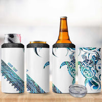 Kahui Whetu Paua shell Kowhaiwhai Taniko Personalised 4 in 1 Can Cooler Tumbler Turtle Tattoo Maori Tribal Style