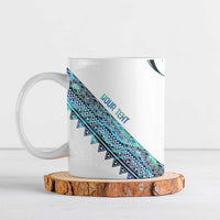 Kahui Whetu Paua shell Kowhaiwhai Taniko Personalised Ceramic Mug Turtle Tattoo Maori Tribal Style LT9 Blue - Polynesian Pride
