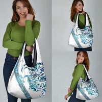Kahui Whetu Paua shell Kowhaiwhai Taniko Personalised Grocery Bag Turtle Tattoo Maori Tribal Style LT9 - Polynesian Pride