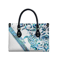 Kahui Whetu Paua shell Kowhaiwhai Taniko Personalised Leather Bag Turtle Tattoo Maori Tribal Style LT9 - Polynesian Pride