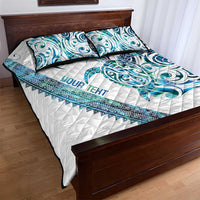 Kahui Whetu Paua shell Kowhaiwhai Taniko Personalised Quilt Bed Set Turtle Tattoo Maori Tribal Style LT9 - Polynesian Pride