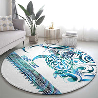 Kahui Whetu Paua shell Kowhaiwhai Taniko Personalised Round Carpet Turtle Tattoo Maori Tribal Style LT9 - Polynesian Pride