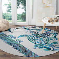 Kahui Whetu Paua shell Kowhaiwhai Taniko Personalised Round Carpet Turtle Tattoo Maori Tribal Style LT9 - Polynesian Pride