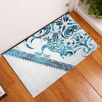 Kahui Whetu Paua shell Kowhaiwhai Taniko Personalised Rubber Doormat Turtle Tattoo Maori Tribal Style LT9 - Polynesian Pride