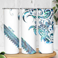 Kahui Whetu Paua shell Kowhaiwhai Taniko Personalised Skinny Tumbler Turtle Tattoo Maori Tribal Style