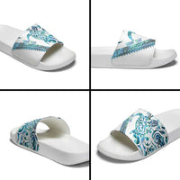 Kahui Whetu Paua shell Kowhaiwhai Taniko Personalised Slide Sandals Turtle Tattoo Maori Tribal Style LT9 - Polynesian Pride