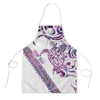 Mawhero Paua shell Kowhaiwhai Taniko Personalised Apron Turtle Tattoo Maori Tribal Style LT9 Pink - Polynesian Pride