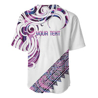 Mawhero Paua shell Kowhaiwhai Taniko Personalised Baseball Jersey Turtle Tattoo Maori Tribal Style LT9 - Polynesian Pride