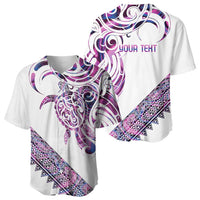 Mawhero Paua shell Kowhaiwhai Taniko Personalised Baseball Jersey Turtle Tattoo Maori Tribal Style LT9 - Polynesian Pride