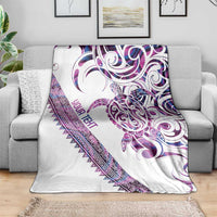 Mawhero Paua shell Kowhaiwhai Taniko Personalised Blanket Turtle Tattoo Maori Tribal Style LT9 - Polynesian Pride