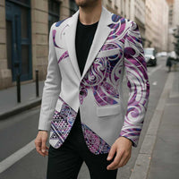 Mawhero Paua shell Kowhaiwhai Taniko Personalised Blazer Turtle Tattoo Maori Tribal Style LT9 - Polynesian Pride
