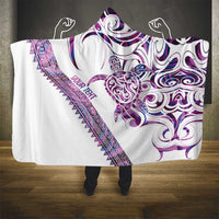 Mawhero Paua shell Kowhaiwhai Taniko Personalised Hooded Blanket Turtle Tattoo Maori Tribal Style LT9 - Polynesian Pride