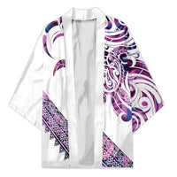 Mawhero Paua shell Kowhaiwhai Taniko Personalised Kimono Turtle Tattoo Maori Tribal Style LT9 Unisex Pink - Polynesian Pride