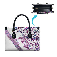 Mawhero Paua shell Kowhaiwhai Taniko Personalised Leather Bag Turtle Tattoo Maori Tribal Style LT9 - Polynesian Pride