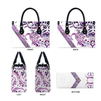 Mawhero Paua shell Kowhaiwhai Taniko Personalised Leather Bag Turtle Tattoo Maori Tribal Style LT9 - Polynesian Pride