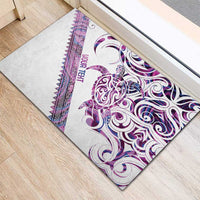 Mawhero Paua shell Kowhaiwhai Taniko Personalised Rubber Doormat Turtle Tattoo Maori Tribal Style LT9 - Polynesian Pride