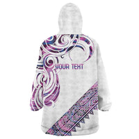 Mawhero Paua shell Kowhaiwhai Taniko Personalised Wearable Blanket Hoodie Turtle Tattoo Maori Tribal Style