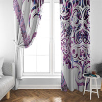 Mawhero Paua shell Kowhaiwhai Taniko Personalised Window Curtain Turtle Tattoo Maori Tribal Style LT9 - Polynesian Pride