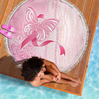 Breast Cancer Awareness Beach Blanket Maile Pikake Lokelani Crown Flower Lei Inspired LT9 - Polynesian Pride