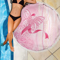 Breast Cancer Awareness Beach Blanket Maile Pikake Lokelani Crown Flower Lei Inspired LT9 - Polynesian Pride